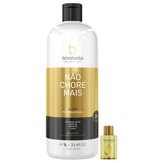 Borabella Não Chore Mais Passo 2 1 Litro Alisante Ultra Original + Oleo d Argan Reparador Pontas 7ml