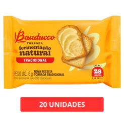 Torrada Tradicional Bauducco Sache 15g - 20 UNIDADES