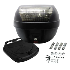 Baú Bauleto para Motos 28 Litros SmartBox Com Refletor Traseiro e Lente Fumê BP-03FM Pro Tork