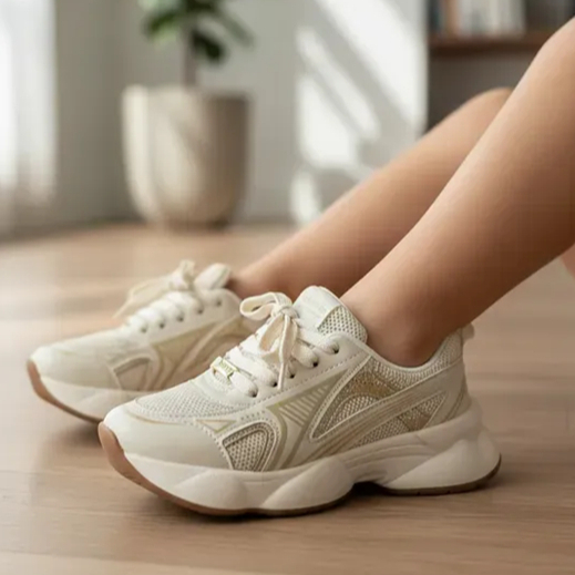 TENIS INFANTIL BRANCO OFF/DOURADO MOLEKINHA