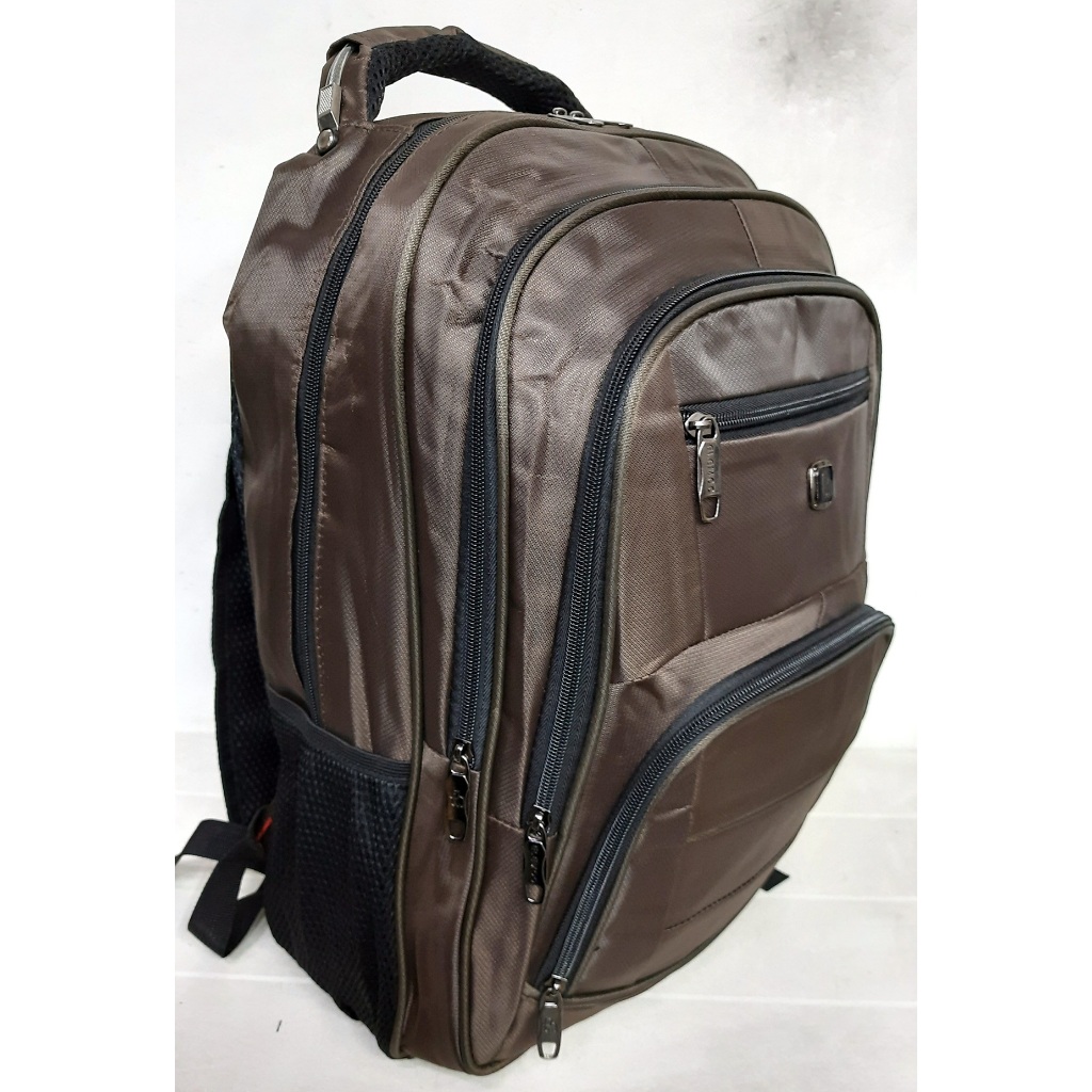 Mochila Masculina Marrom Elemoo Notebook 17 Grande Reforçada Escolar Faculdade Trabalho Impermeável Resistente