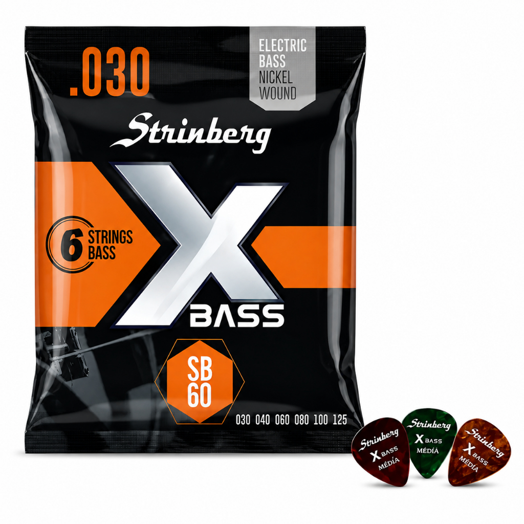 Jogo De Cordas Contra Baixo Strinberg Sb60 6 Cord C/nf Full