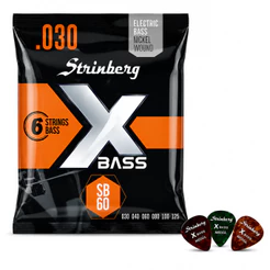 Jogo De Cordas Contra Baixo Strinberg Sb60 6 Cord C/nf Full