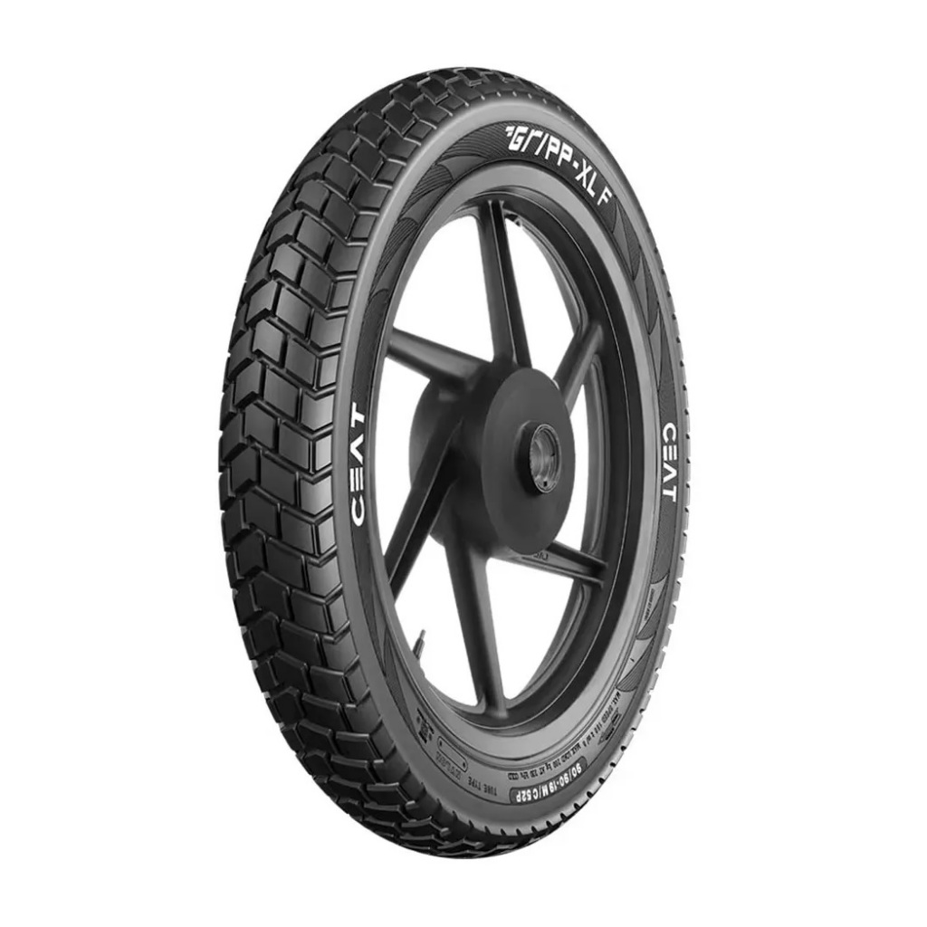 Pneu dianteiro CEAT 100/90-19 Gripp XL TT 57S - Royal Scram 411