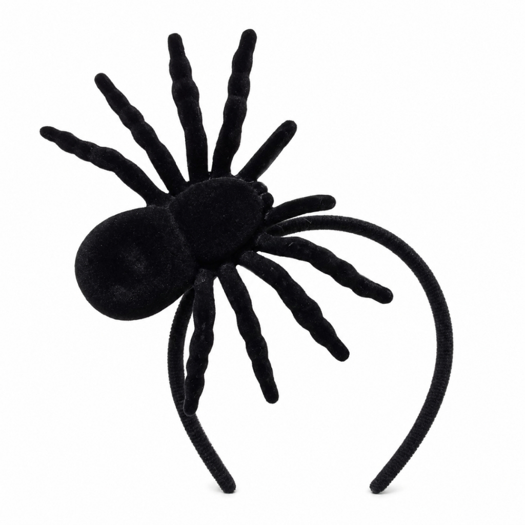 Tiara Aranha Preta Halloween Fantasia Assustadora Acessório Festa Cabelo Maluco