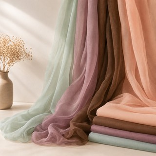 Tecido Musseline Toque de Seda Tecido Leve Transparente para Blusas e Vestidos Moda Festa 1,50m larg