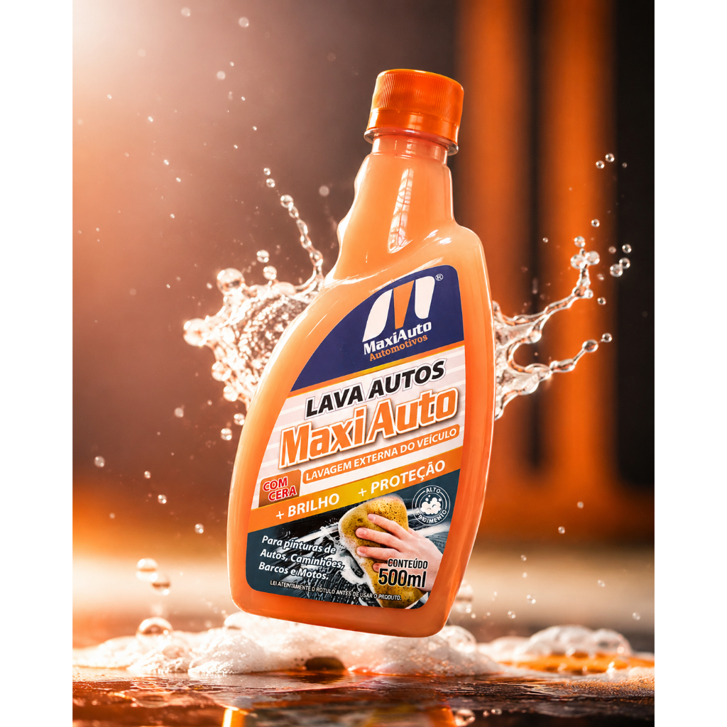Lava Auto com Cera 500 Ml - Proteção & Brilho !!