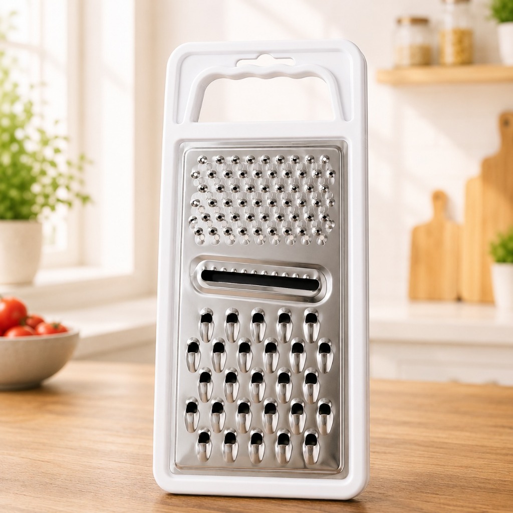 Ralador 3 Funções Aço Inox Para Queijo Legumes Verduras Fatiador Cortador Manual Cozinha Multiuso