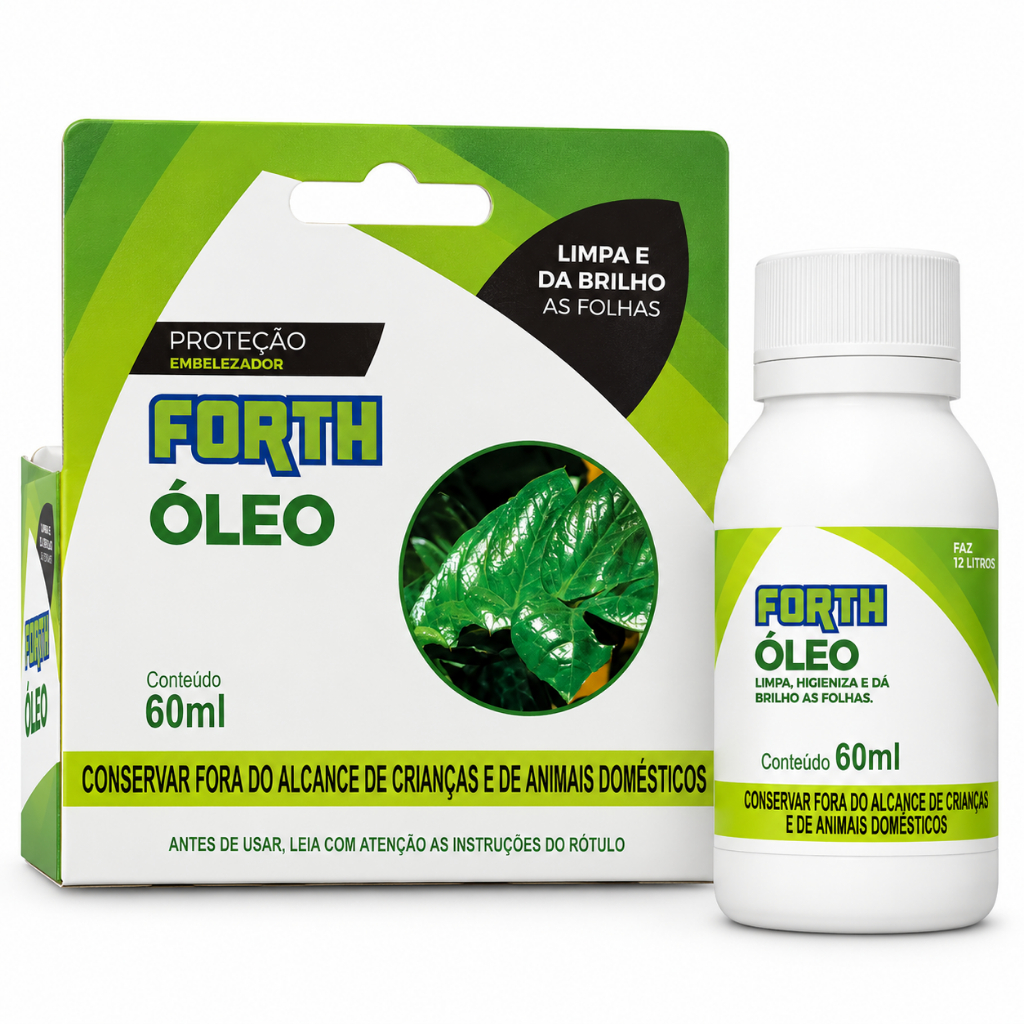 Óleo Vegetal Forth Para Plantas Limpeza de Folhas, Brilho e Proteção 60ml