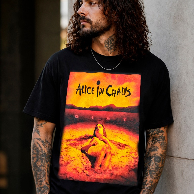 Camiseta Alice in Chains Dirt Grunge 100% Algodão | Estampa Silkscreen — imagem 2 de 2