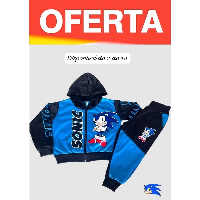 ROUPA DE FRIO E VERÃO CONJUNTO INFANTIL JUVENIL SONIC BATMAN HULK HOMEM ARANHA MENINO INVERNO MASCULINO CASACO E CALÇA