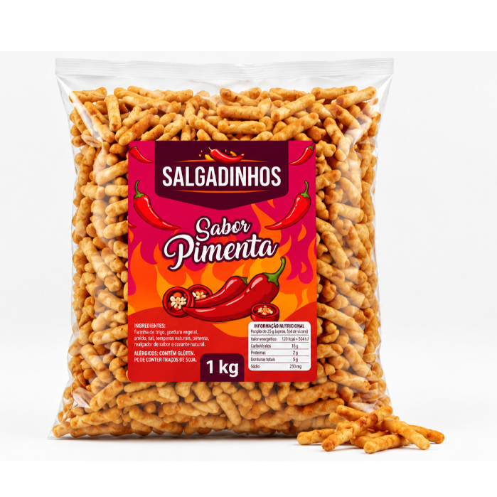 Salgadinho Sabor Pimenta 1kg