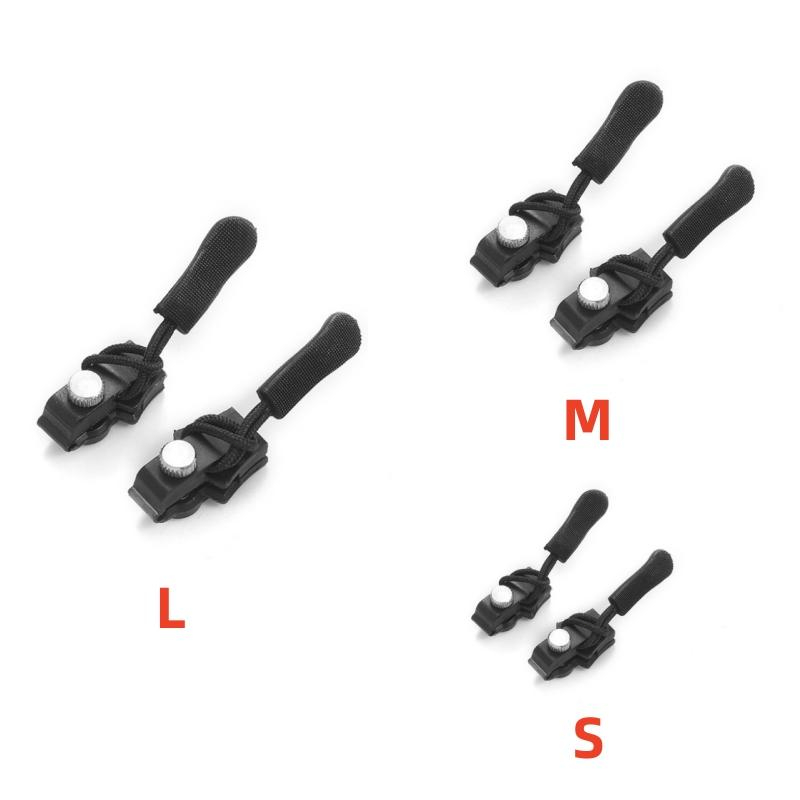 Reparo de Zíper Sem Costura Kit Universal 6 Peças, Troca Rápida Para Roupas, Mochilas, Barracas