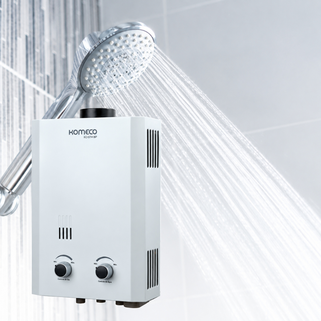 Aquecedor De Água A Gás Natural Komeco 7 litros GN e GLP