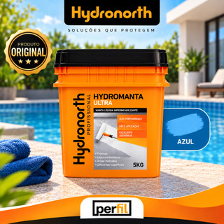 Manta Liquida Ultra Azul Piscina Hydromanta Emborrachada Para Lajes Telhas Parede  5kg Hydronorth