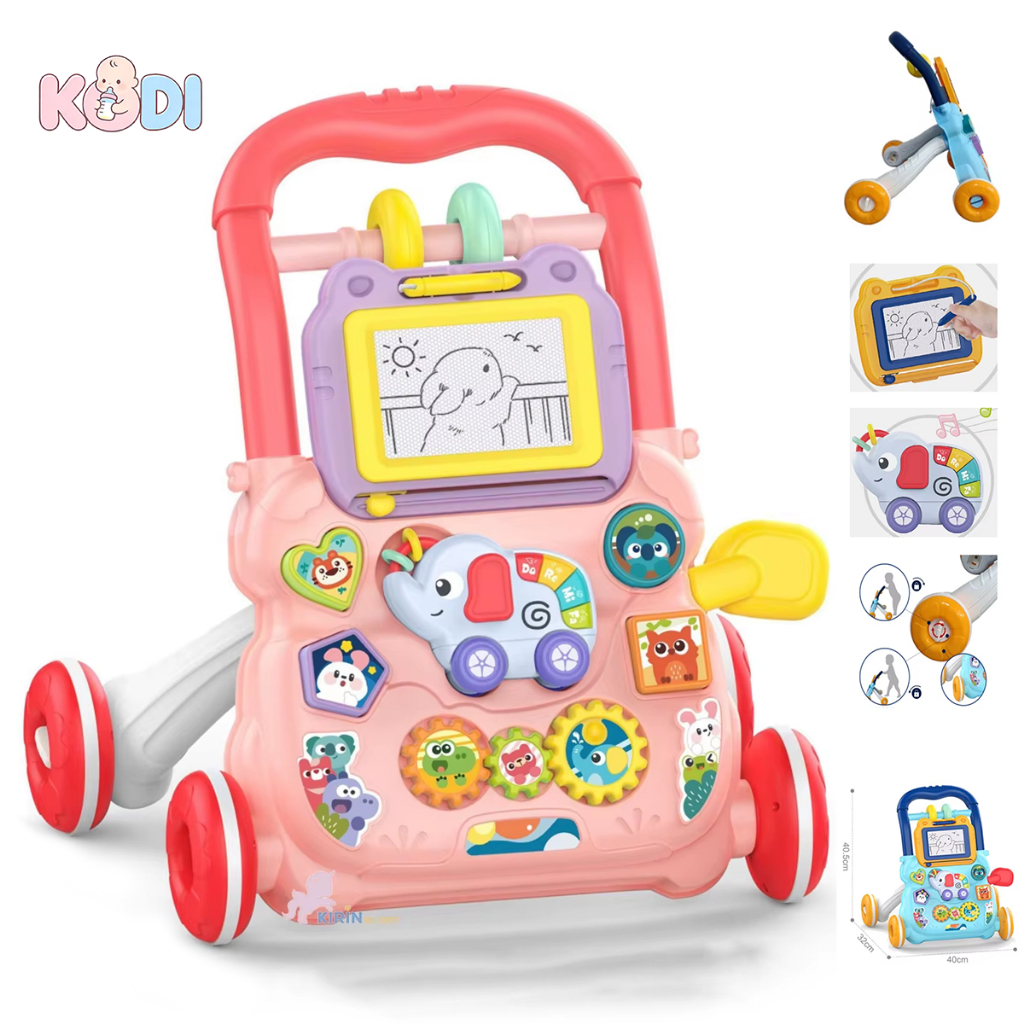 Andador Infantil Didático Musical Empurrador Bebê Quadro Magico Educativo -P20