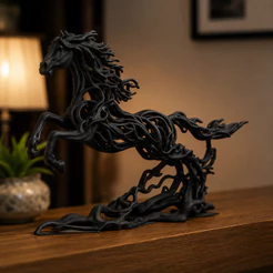 Escultura de Cavalo Decorativa Estátua Moderna para Sala, Estante e Escritório - Escultura Artística