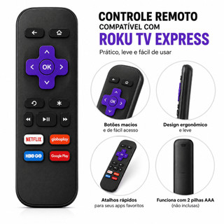 Controle Remoto Compatível com Roku Express Premier Streaming