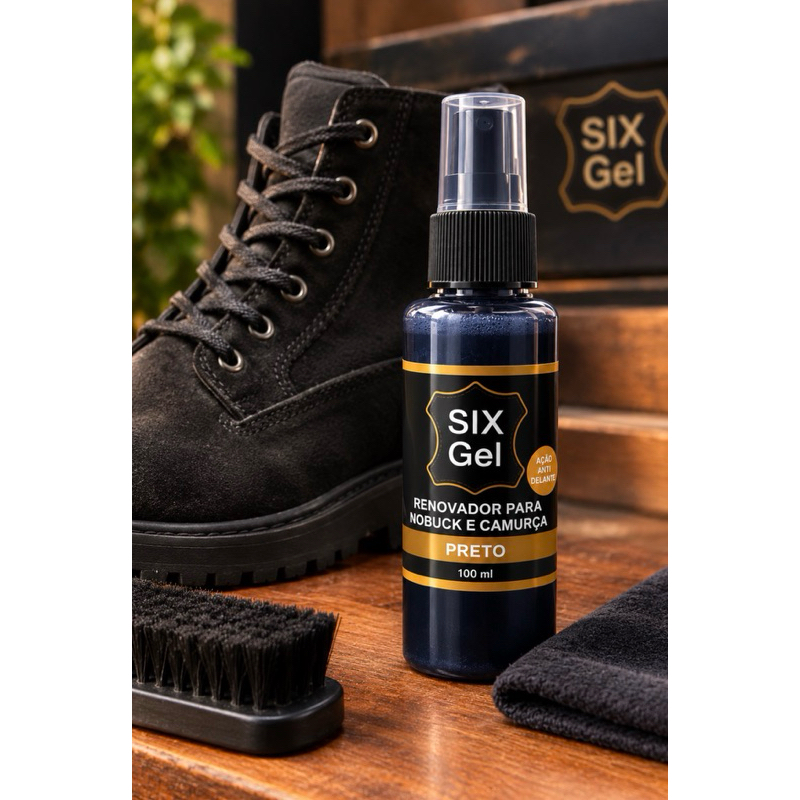 RENOVADOR PARA NOBUCK E CAMURÇA 100ML +ESPONJA APLICADORA – RESTAURA, HIDRATA E REVITALIZA BOTAS, COTURNOS E CALÇADOS