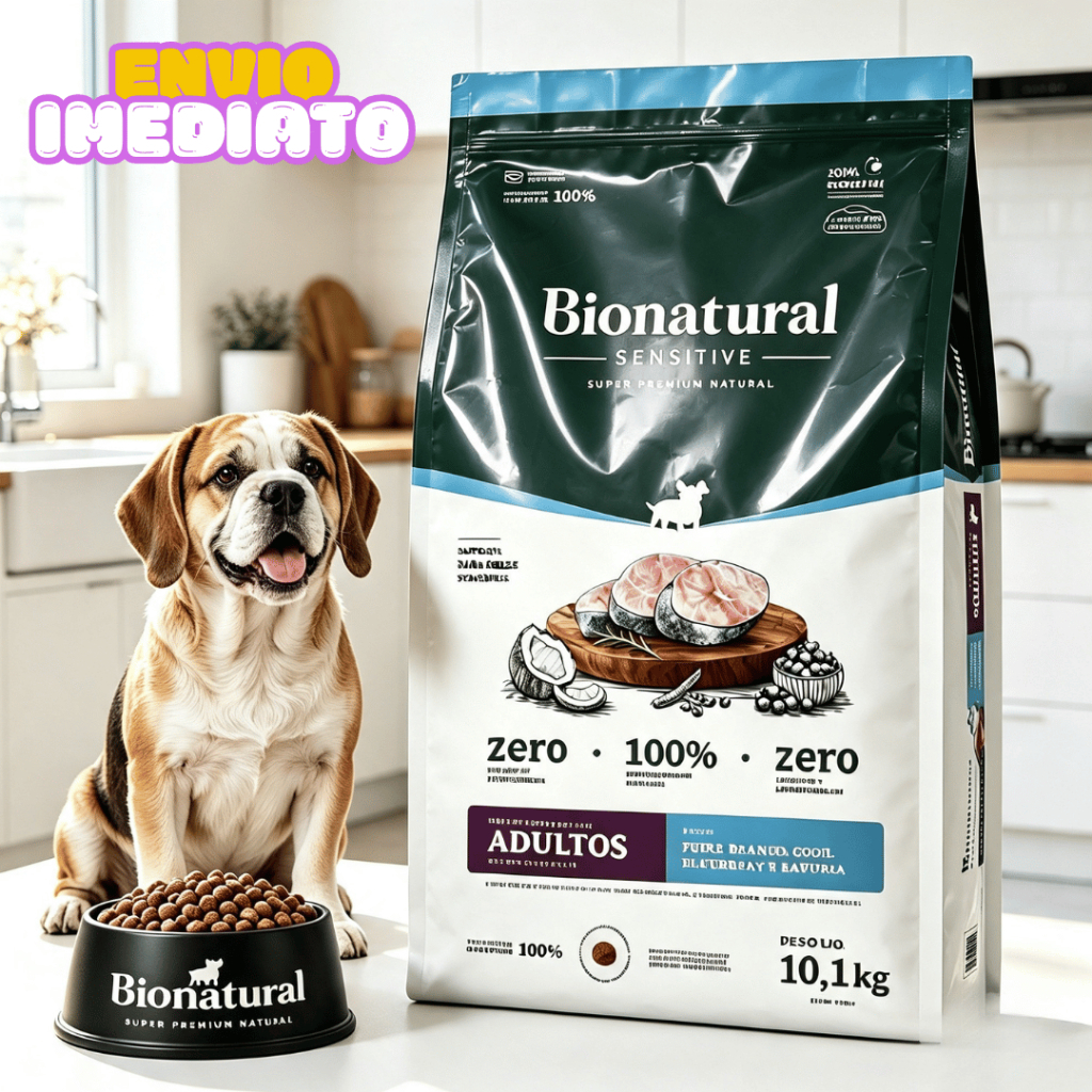 Ração para cachorro Adulto porte pequeno Bionatural Sensitive sabor peixe branco - Envio Imediato