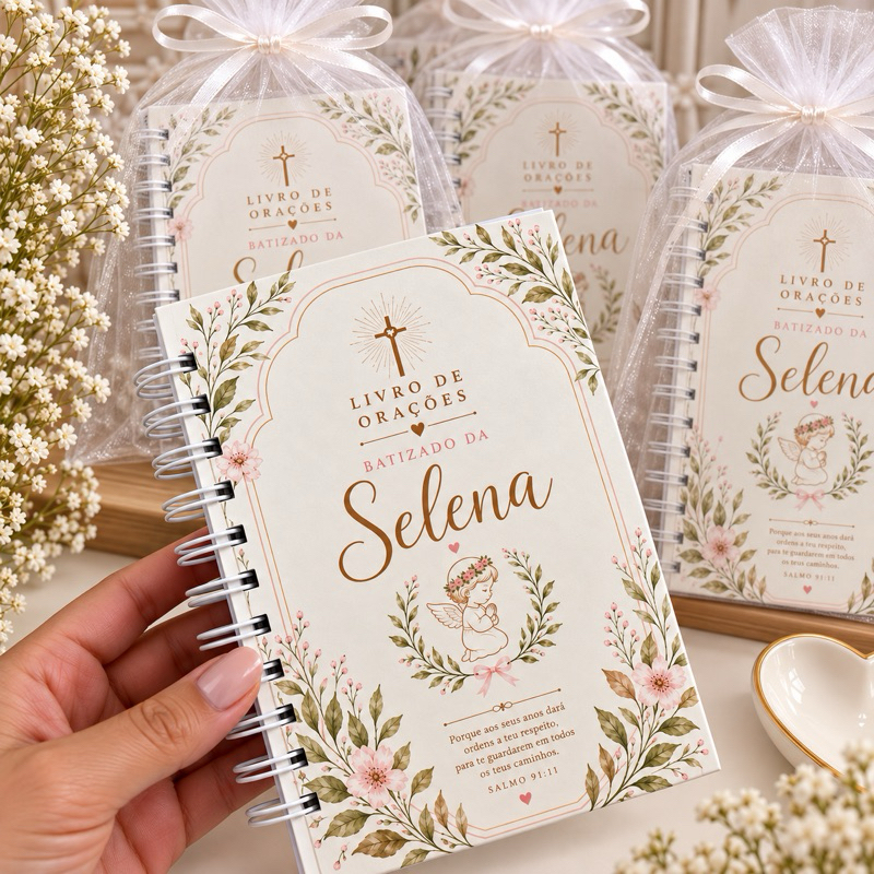 Livro de Orações Personalizados  lembrancinha de batizado Primeira Eucaristia Primeira Comunhão