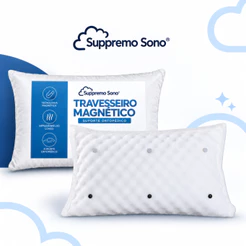 Travesseiro Magnético ALTO ORTOPEDICO Massageador Confortável Terapeutico Luxo