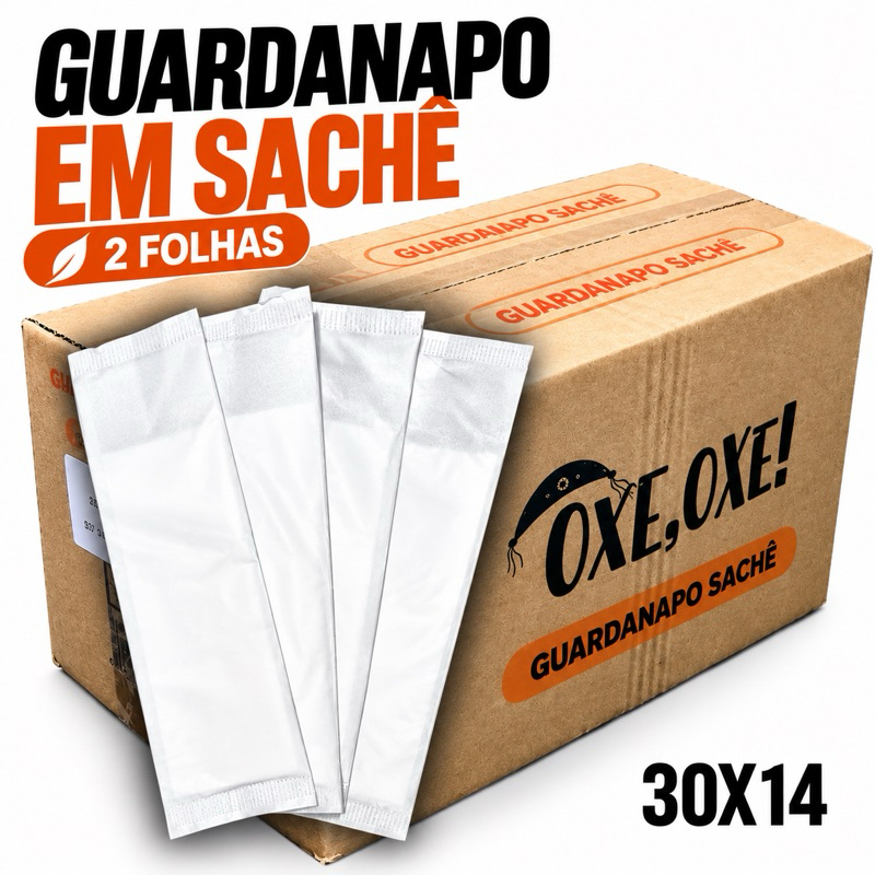 Guardanapo De Papel Sachê Embalado 30x14 250 500 e 1000 Unidades