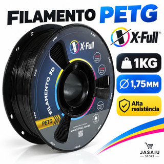 Filamento PETG X-Full 1Kg 1,75mm Impressora 3D Alta Resistência Várias Cores