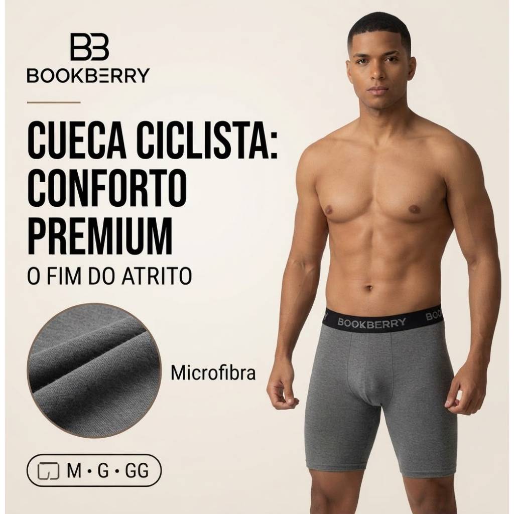 Kit 3 ou 5 Cuecas Boxer Ciclista Long Leg Microfibra Qualidade