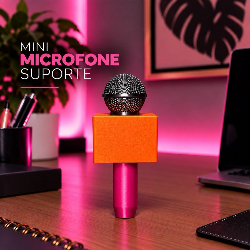 Mini Suporte Microfone Lapela Hollyland Universal Personalizado Nome e Logo