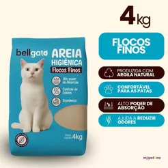 Areia Sanitária Para Gatos Bellgato Extra Fina Areia Para Gato Argila Pipicat Barata 4Kg a 20Kg
