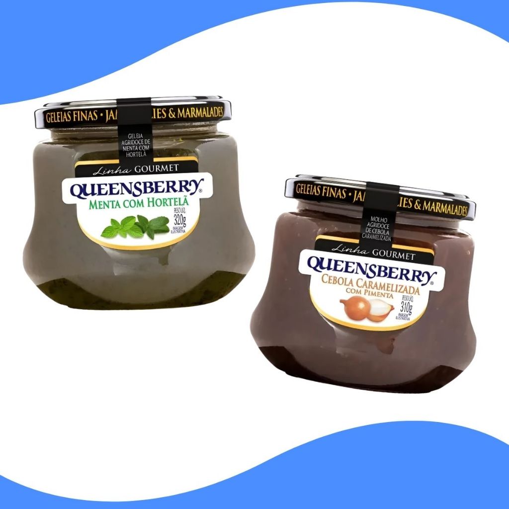 Kit Geleias Gourmet Menta Com Hortelã 320g + Cebola Caramelizada 310g Queensberry
