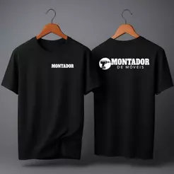 Camiseta Premium Montador de Móveis Profissional Estampa Frente e Costas