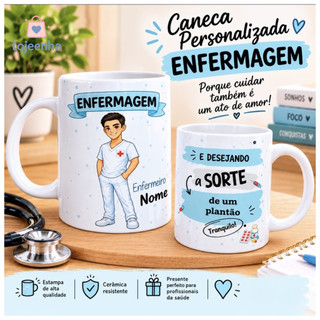 Caneca Enfermeiro - Caneca Personalizada - Caneca Técnico Enfermagem - Enfermeiro-Presente enfermeiro