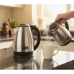 Chaleira Elétrica de Inox 1,8lts com Aquecimento Rápido Café Chá Leite