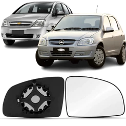 Lente Retrovisor Celta Prisma Meriva 2007 2008 2009 Á 2012 Com Base