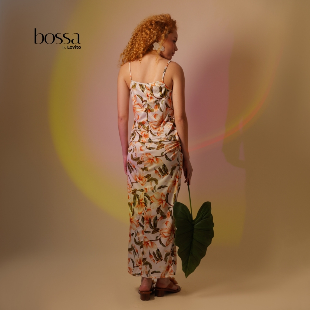Lovito Bossa I Saia Feminina Longa Estampa Floral Lírios SKB1262BRL1292 · foto 2