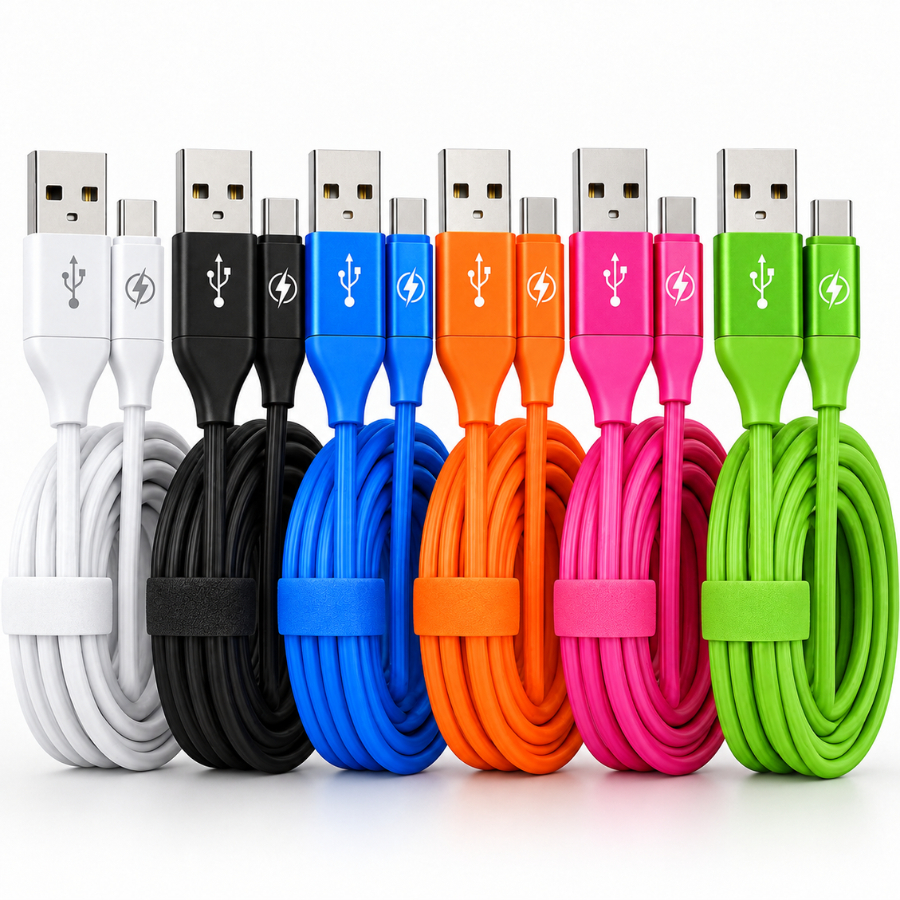Cabo Carregador USB TIPO-C 2 Metros Emborrachado Resistente Flexível Celular Tablet Notebook