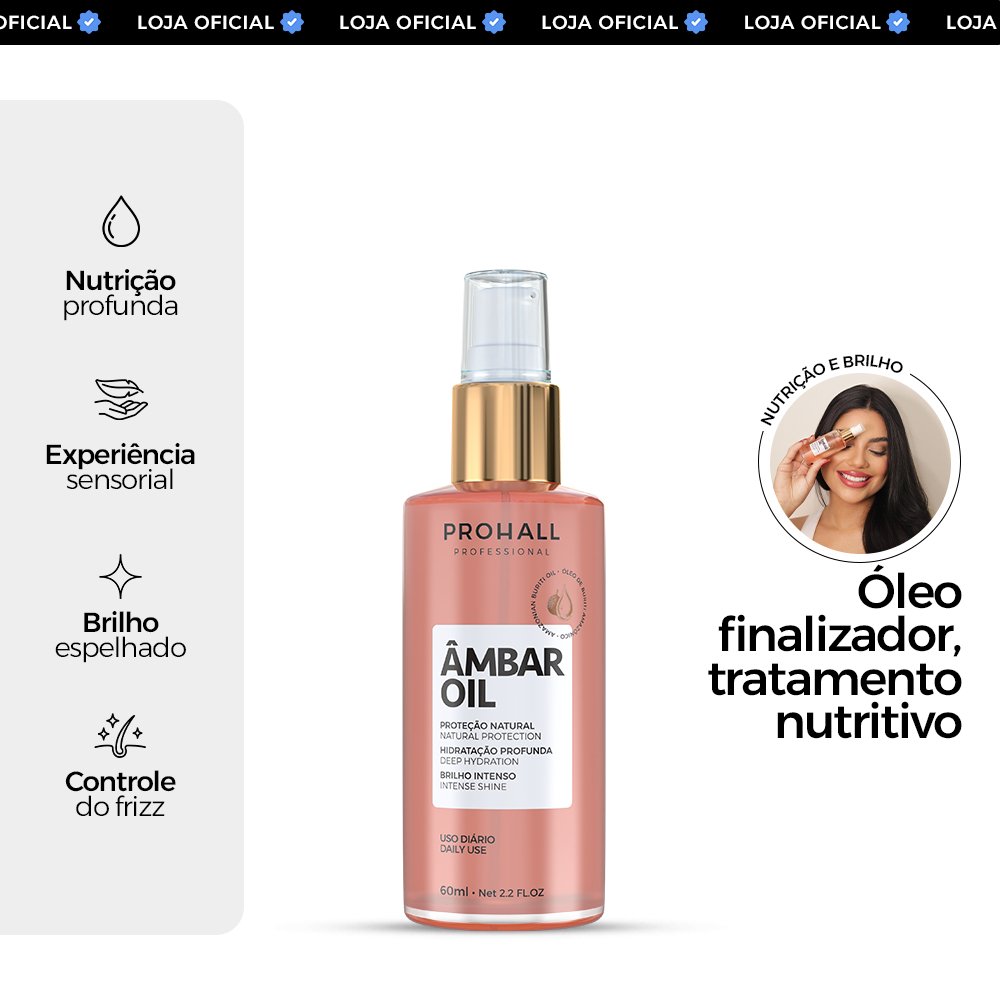 Óleo Finalizador Ambar oil Elixir de proteção 60ml