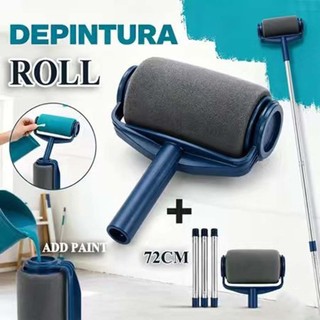 Rolo de Pintura Mágico com Reservatório 500ml Antirrespingos + 72 cm Cabo