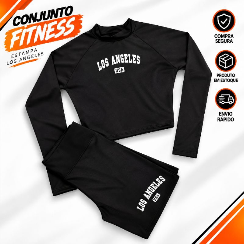 Conjunto Feminino Academia Fitness Shorts Cropped Suplex Shortinho Treinar Verão Fit Shortinho Zero Transparência