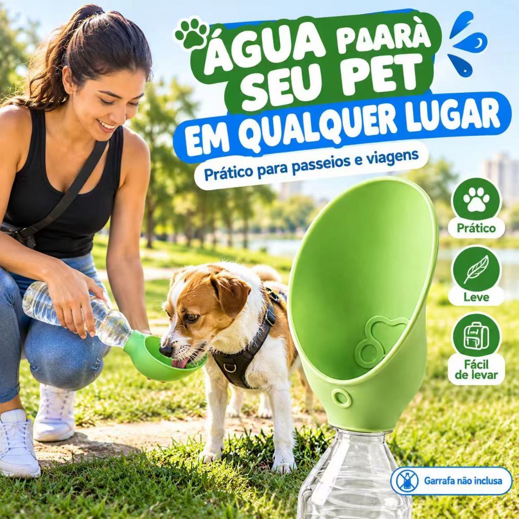 Garrafa De Água Portátil Para Animais De Estimação Com Design De Folha De Silicone Dobrável-Alimentador Cães Ao Ar Livre