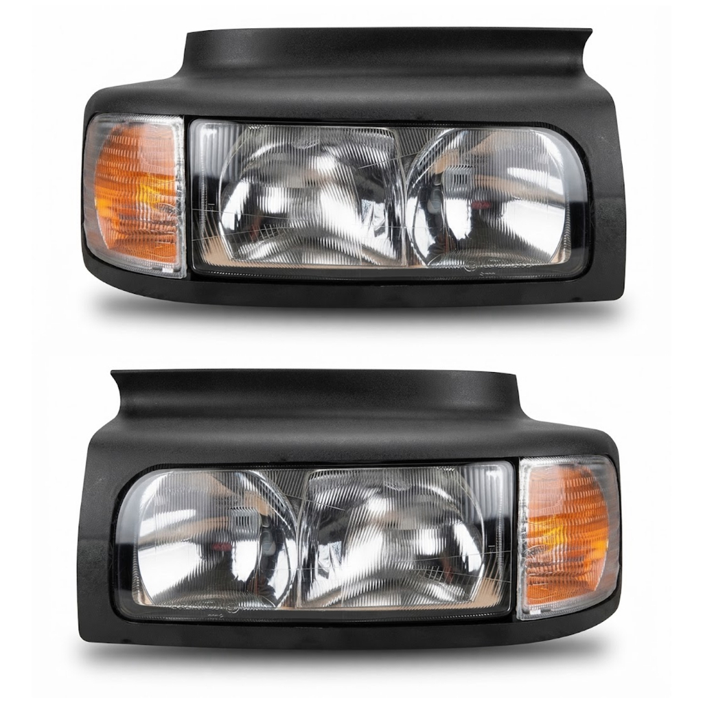 Farol Compatível Volvo Vm Canavieiro Com Farol Moldura e Seta