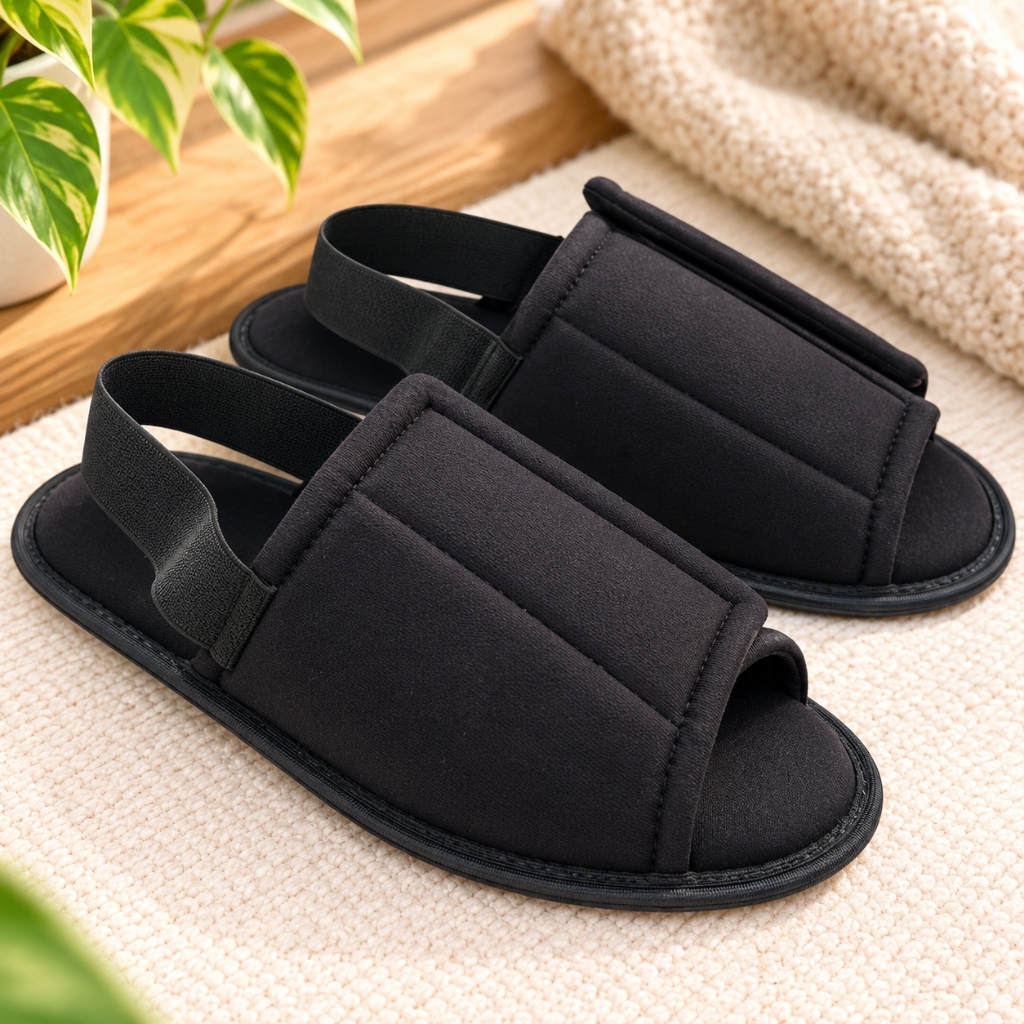 Pantufa Sandália Ortopédica Hospitalar Confortável Leve Macia Unissex Antiderrapante Velcro