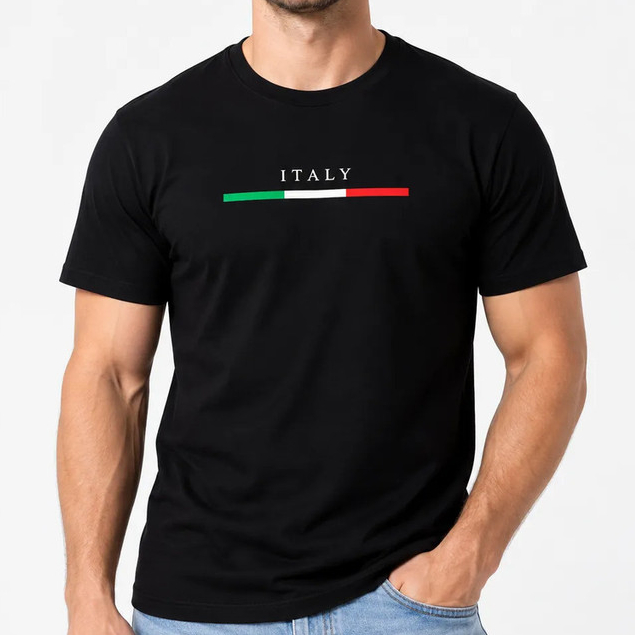 Camiseta Masculina Algodão Estampa Italy Streetwear Casual Basica Reforçada Durabilidade Estampada