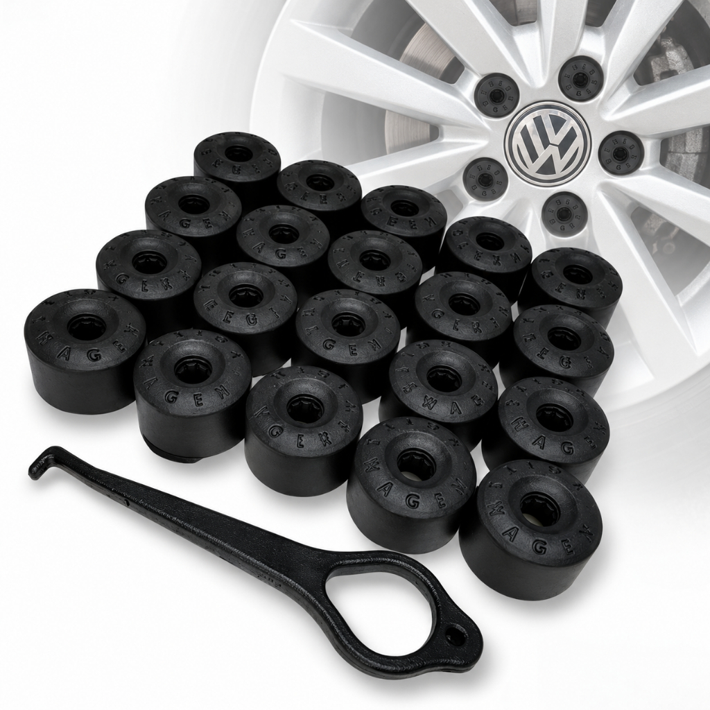 Kit 20 Capa de Parafuso 17" da Roda Golf Gol Polo Fox Jetta Bora Virtus Tiguan Nivus