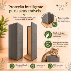Kit 2 Arranhador De Canto Para Gatos Protetor Sofá Cama Box