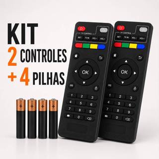 Controle Remoto UniversalControle Universal para TV Box Android Smart Box + 4 Pilhas Controle Remoto Compatível