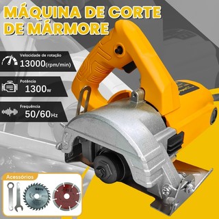 Serra Mármore Rolamentada 1300w 13000 Rpm 110mm