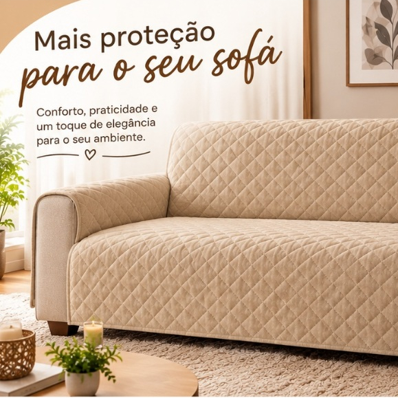Kit Protetor De Sofá 3 Lugares Padrão + 1 lugar Premium
